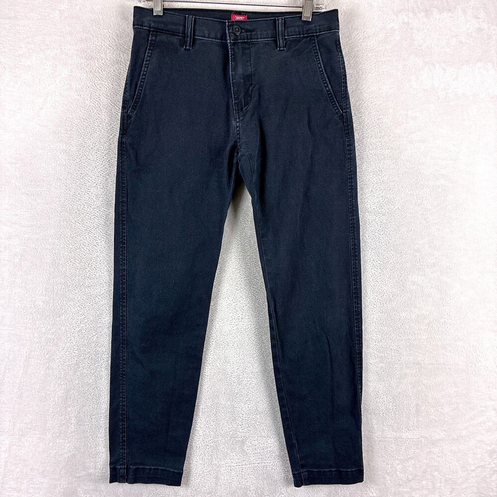 Levis XX Chino Pants Men 28x30 (30x28) Black Standard Taper Preppy Workwear